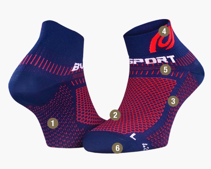 Socks Light 3D blue/red